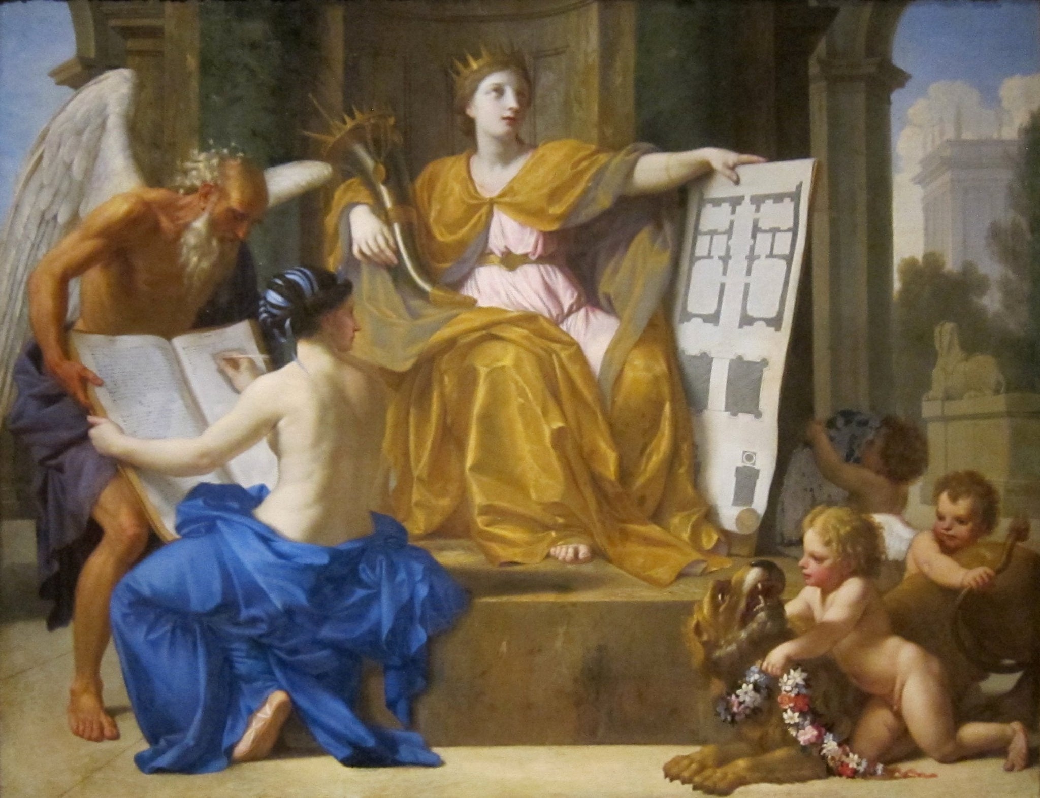 Allégorie de la magnificence - Eustache Le Sueur image 1 reproduction de peinture à l’huile