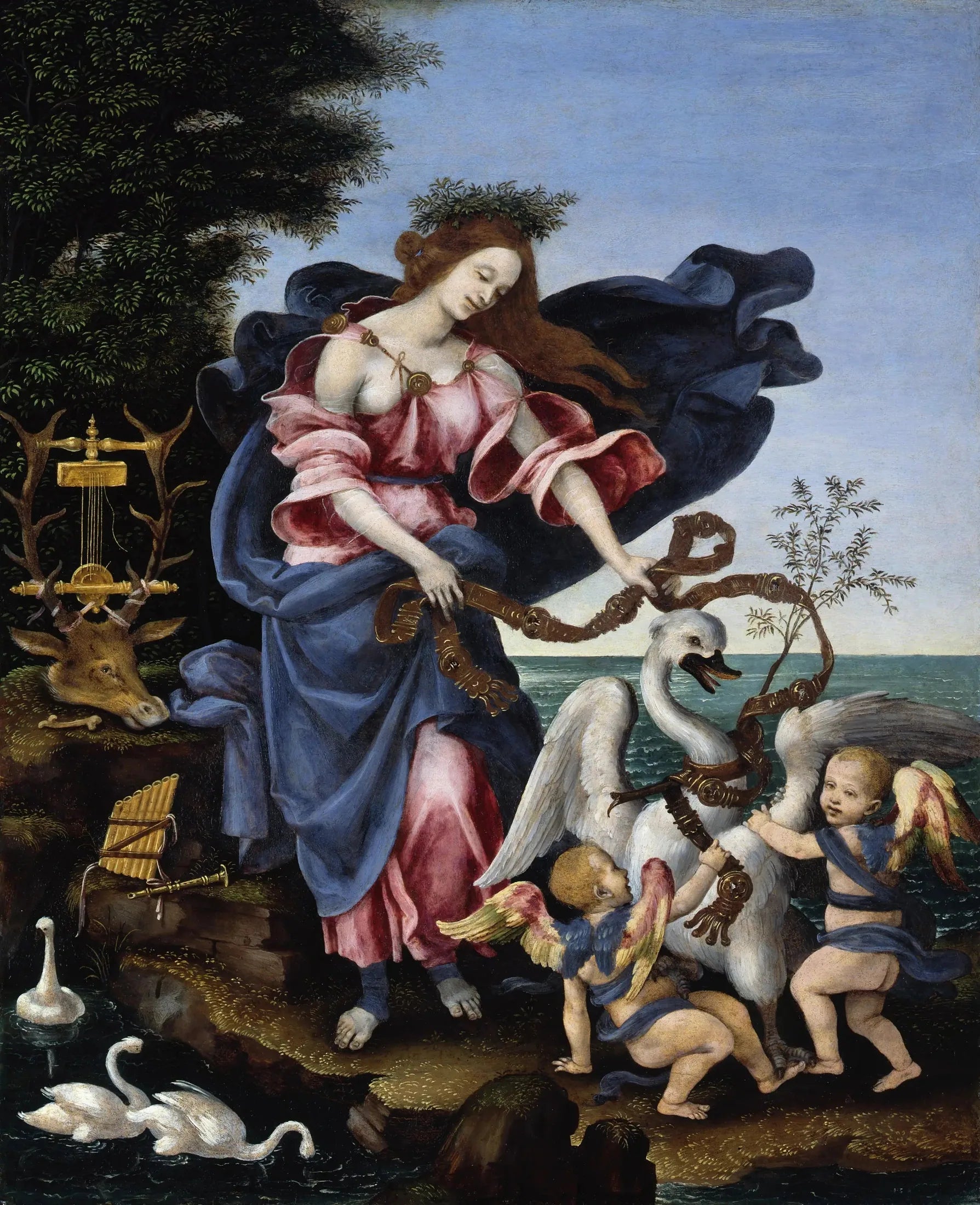Allégorie de la musique (Erato) - Filippino Lippi image 1 reproduction de peinture à l’huile