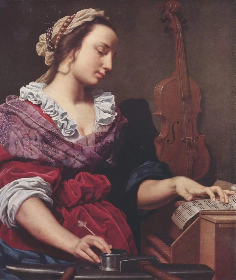 Allégorie de la musique - Lorenzo Lippi image 1 reproduction de peinture à l’huile
