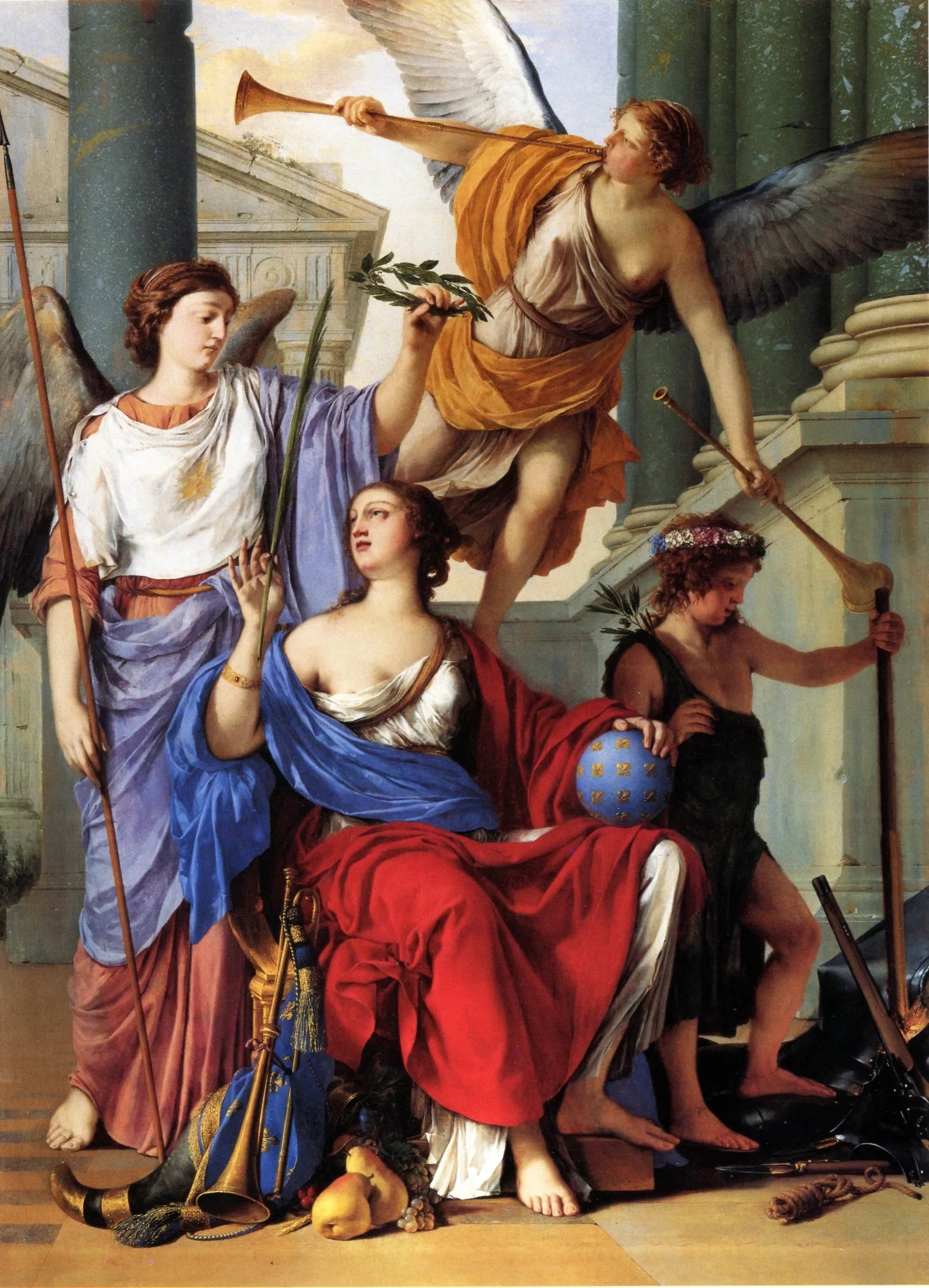 Allégorie de la régence d'Anne d'Autriche - Laurent de La Hyre image 1 reproduction de peinture à l’huile