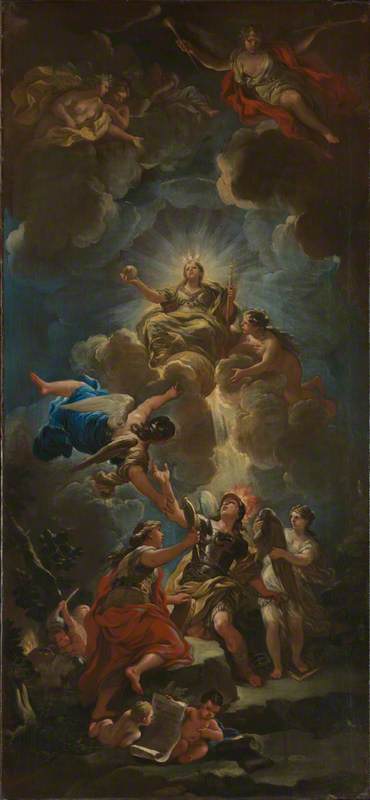 Allégorie de la sagesse divine - Luca Giordano image 1 copie peinte à la main à l’huile