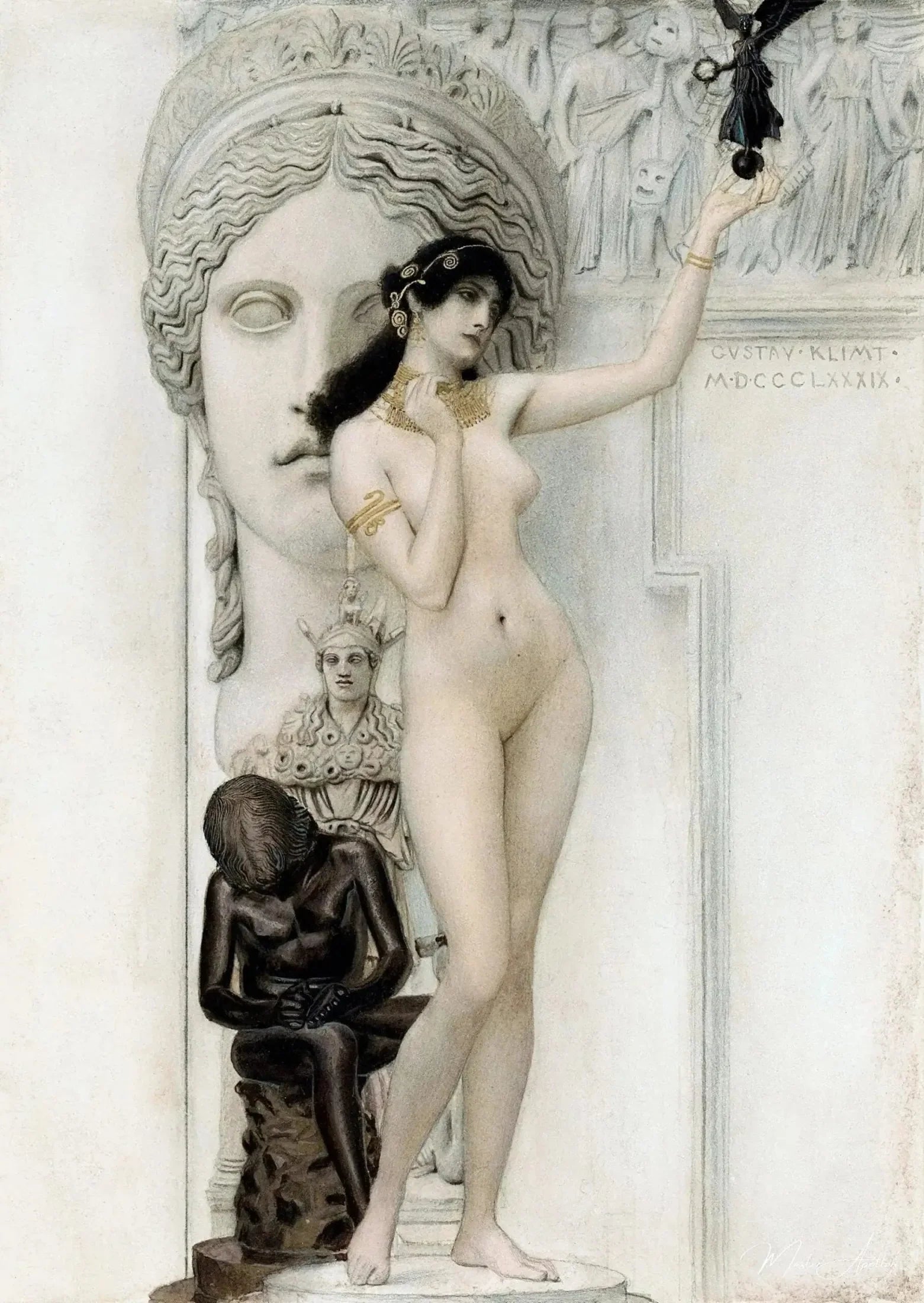 Allégorie de la sculpture - Gustav Klimt image 1 copie de tableau peinte à la main