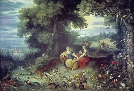 Allégorie de la terre et de l'eau - Jan Brueghel l'Ancien image 1 tableau peint à l’huile sur toile