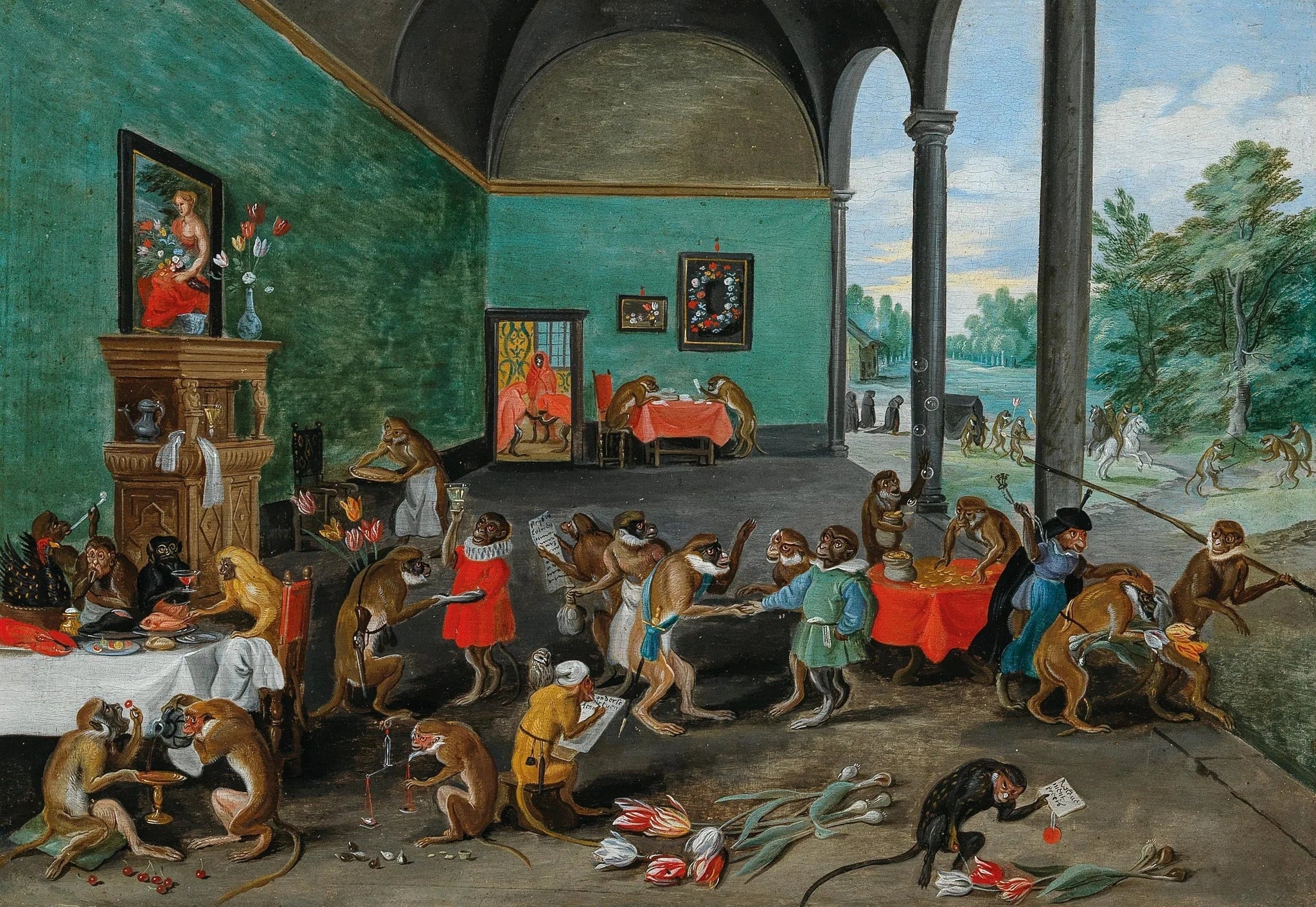 Allégorie de la tulipomanie - Jan Brueghel le Jeune image 1 tableau peint à l’huile sur toile