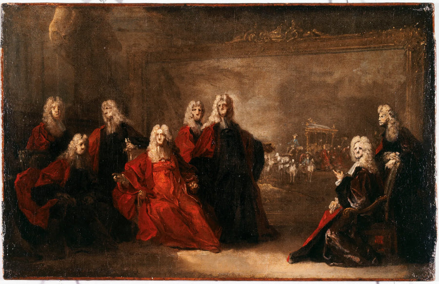 Allégorie des fiançailles de Louis XV avec l'infante Marie-Anne-Victoire d'Espagne - Nicolas de Largillière