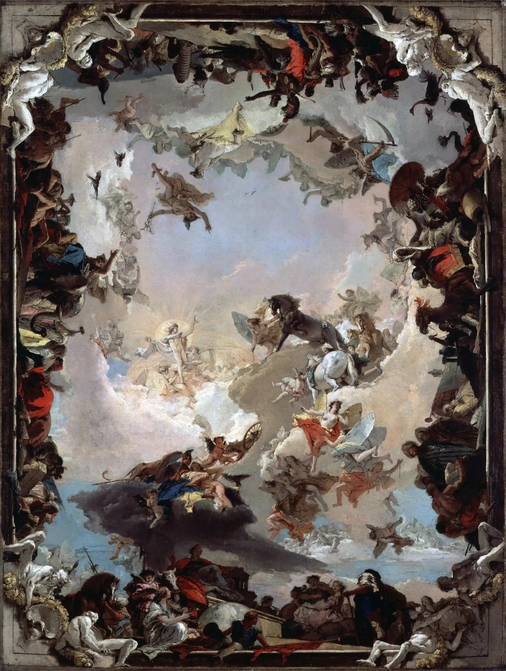 Allégorie des planètes et des continents - Giovanni Battista Tiepolo image 1 reproduction de peinture à l’huile