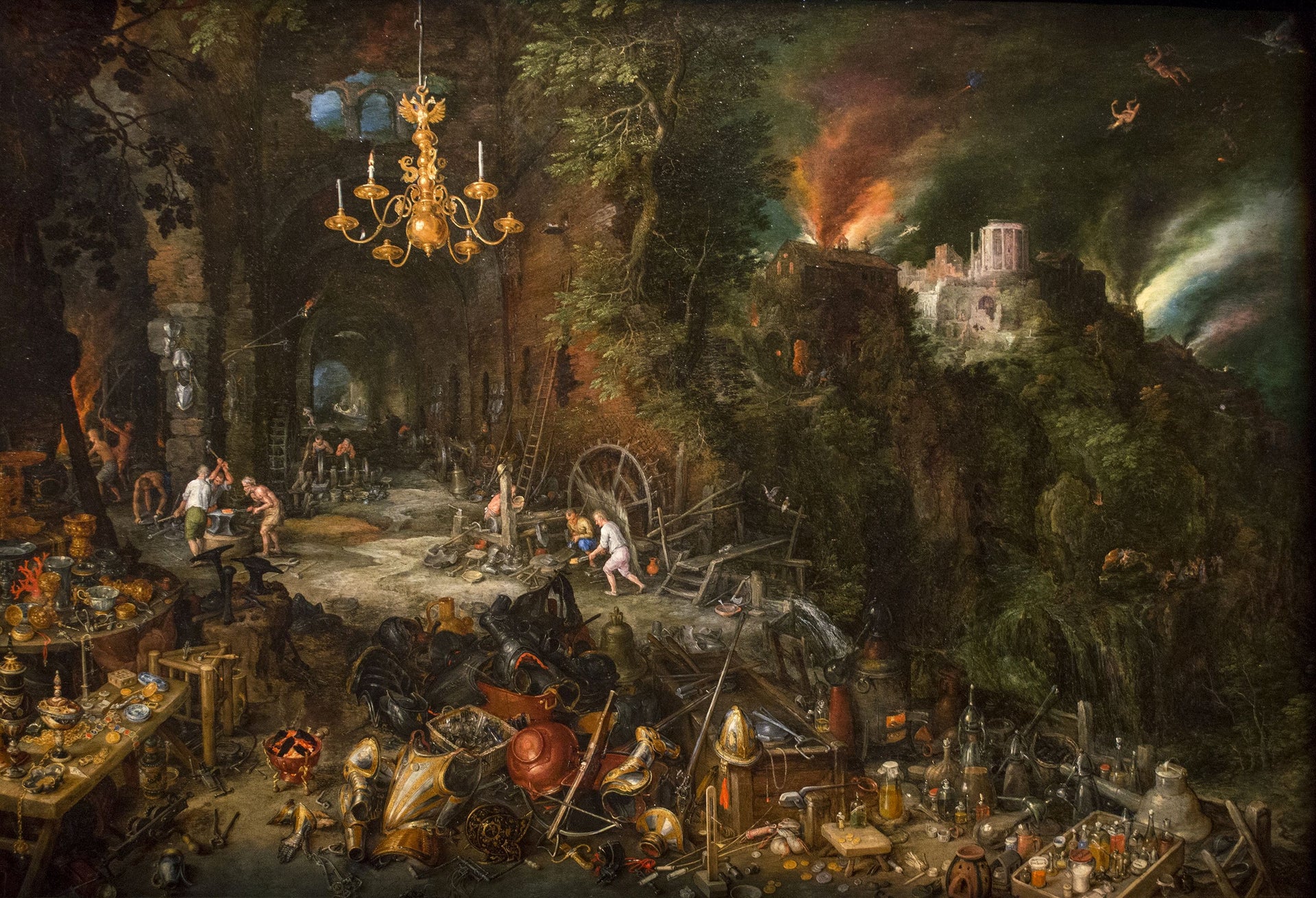 Allégorie du feu - Jan Brueghel l'Ancien image 1 tableau peint à l’huile sur toile
