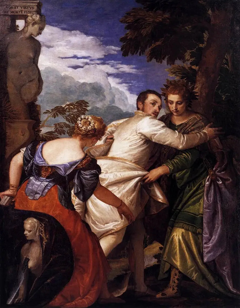 Allégorie du Vice et de la Vertu - Paul Véronèse image 1 reproduction d’œuvre d’art à l’huile