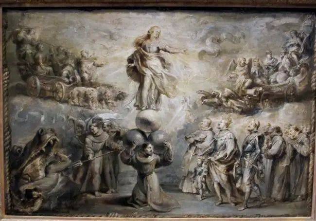 Allégorie franciscaine en l'honneur de l'Immaculée Conception - Peter Paul Rubens image 1 reproduction de peinture à l’huile