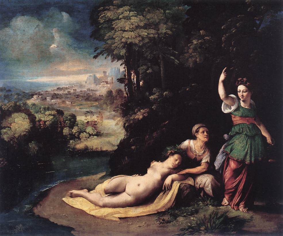 Allégorie mythologique - Dosso Dossi image 1 reproduction artisanale de tableau