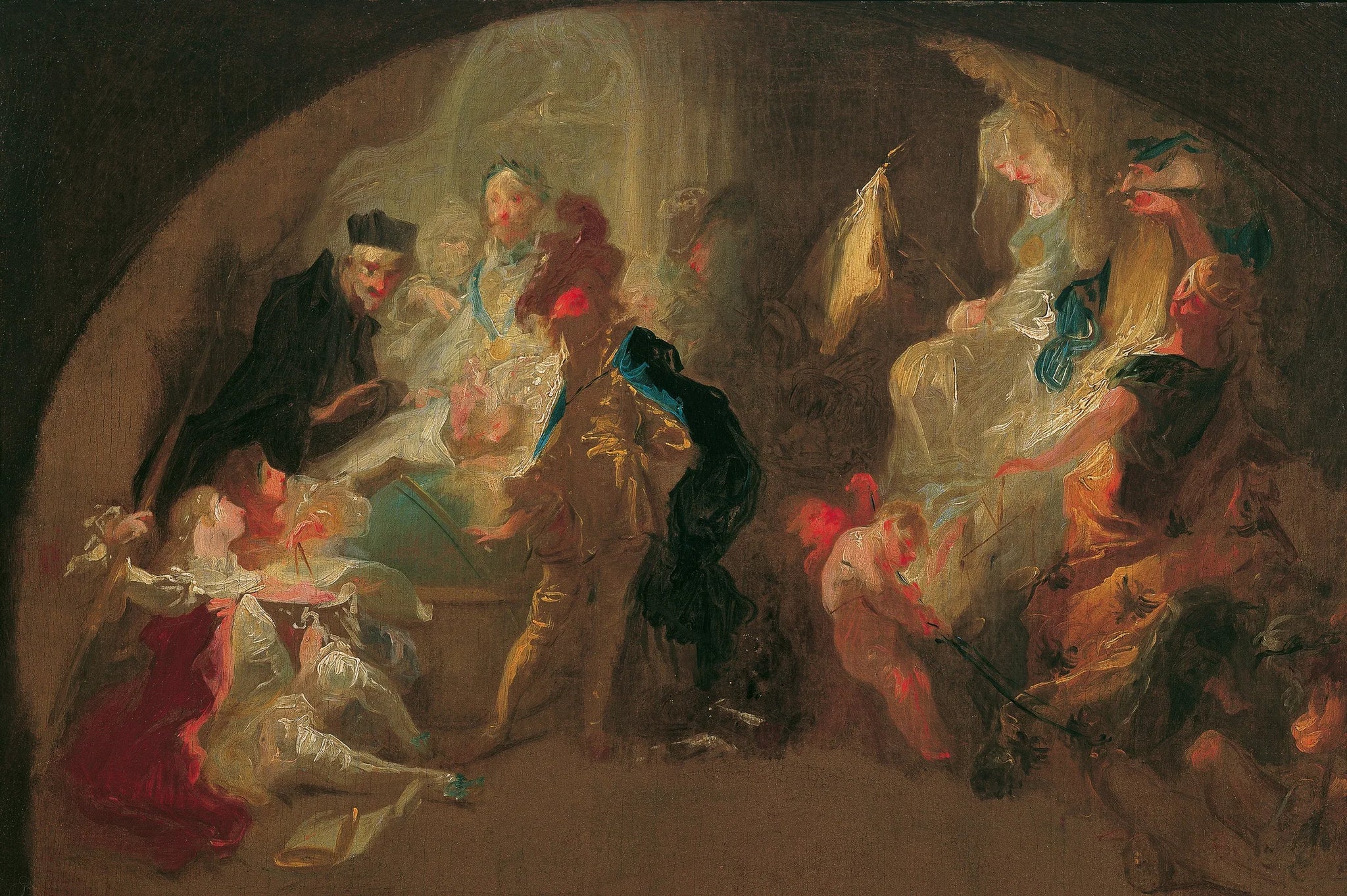 Allégorie sur l'éducation d'un cavalier - Franz Anton Maulbertsch image 1 reproduction de peinture à l’huile