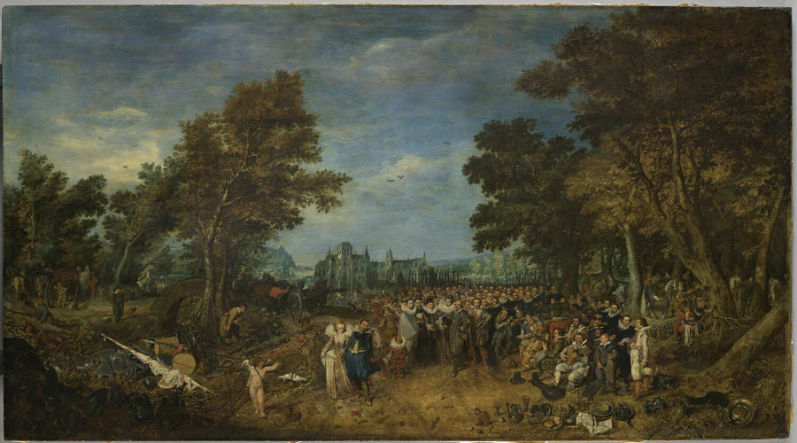 Allégorie de la trêve de 1609 entre l'archiduc d'Autriche, gouverneur des Pays-Bas du Sud, et les Pays-Bas du Nord - Adriaen Pietersz. van de Venne