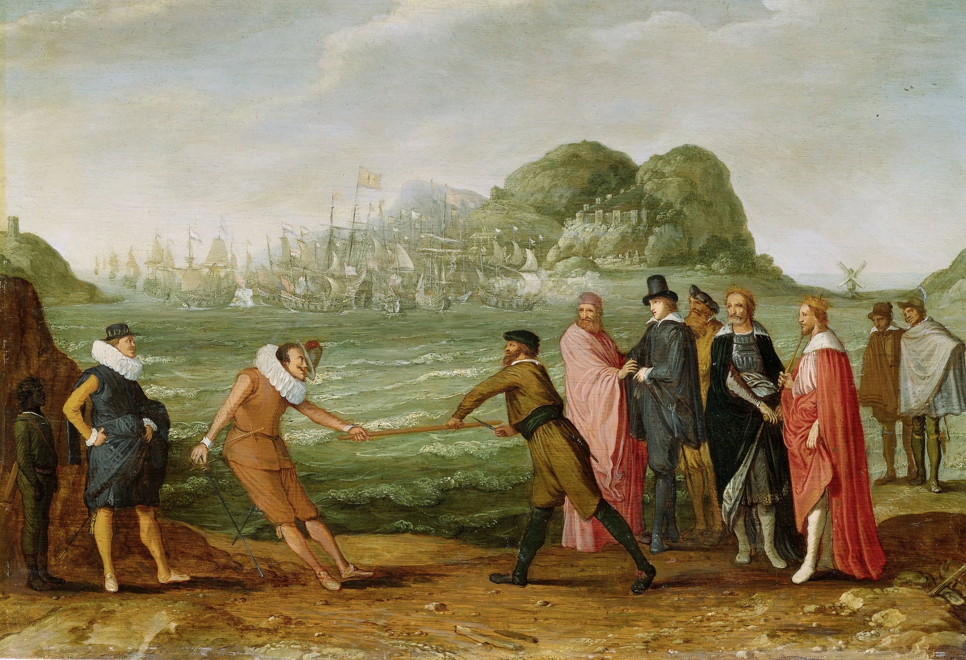 Allégorie de la victoire des Hollandais sur la flotte espagnole à Gibraltar, le 25 avril 1607 - Adam Willaerts