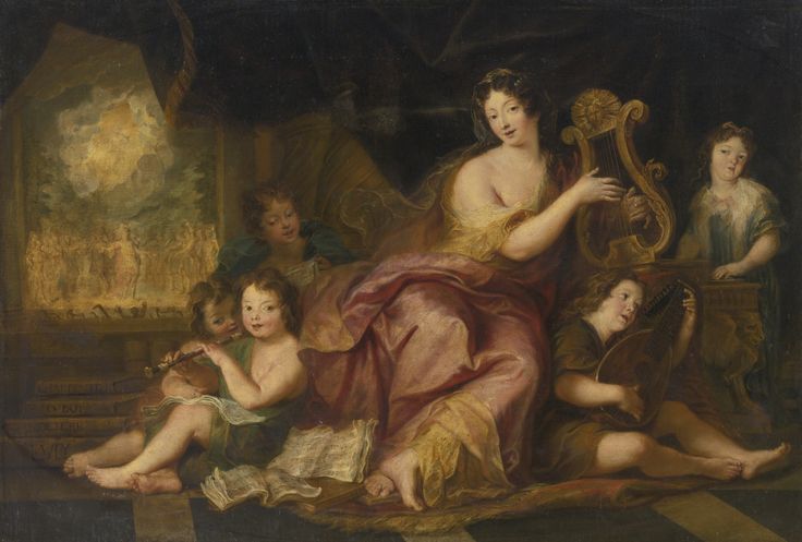 Allegory of Music - Antoine Coypel image 1 copie de tableau peinte à la main