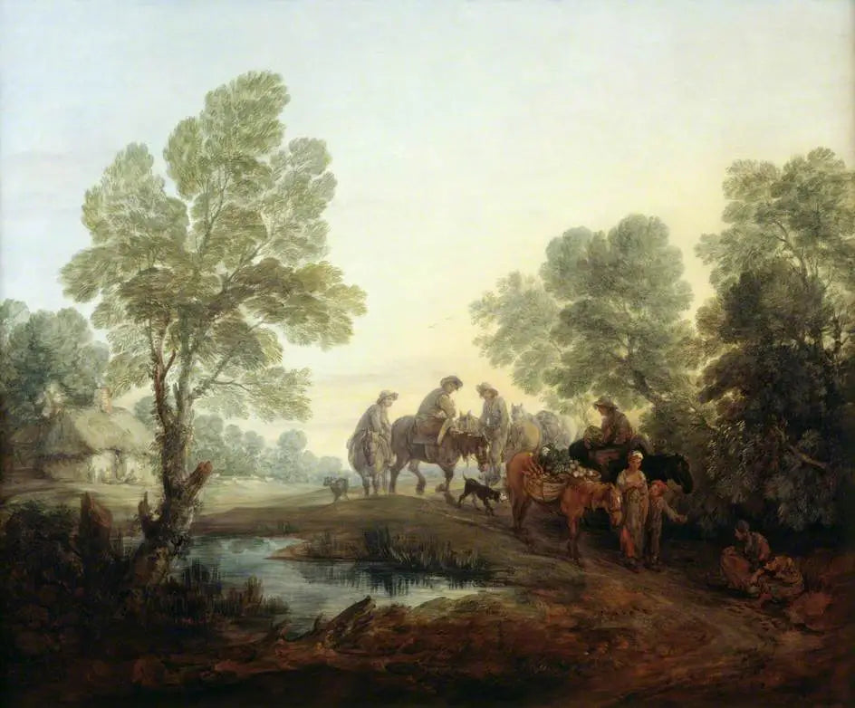 Aller au marché - Thomas Gainsborough image 1 tableau peint à l’huile sur toile