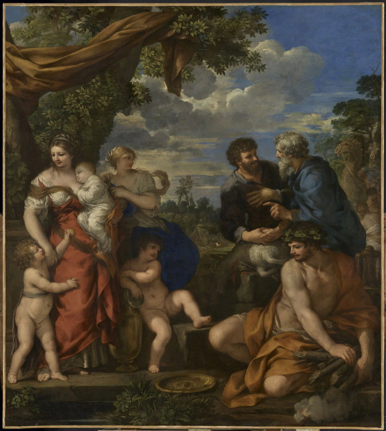 L'Alliance de Jacob et de Laban - Cortone, Pierre de (Berrettini, Pietro)