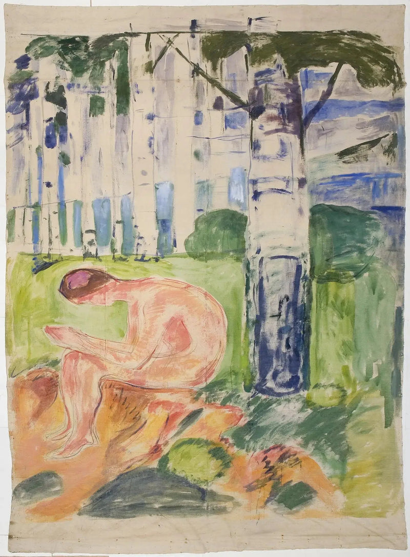 Alma Mater : jeune assis - Edvard Munch