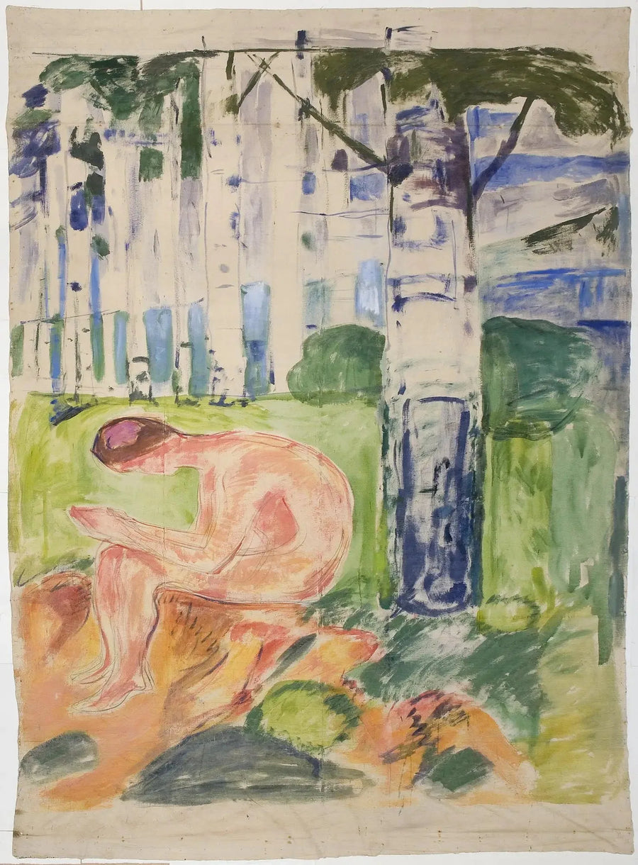Alma Mater : jeune assis - Edvard Munch