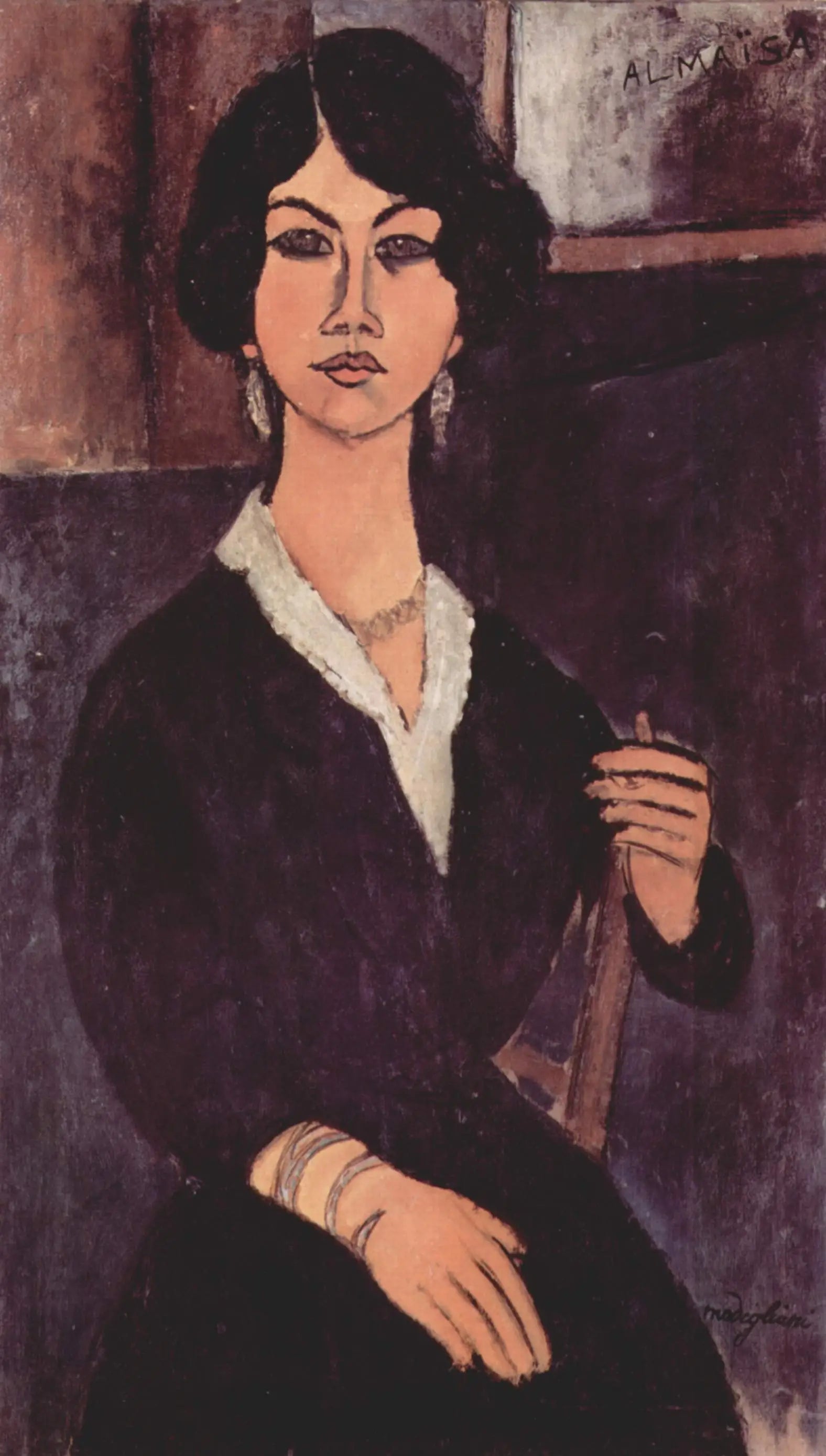 Almaiisa assise - Amedeo Modigliani image 1 reproduction d’œuvre d’art à l’huile