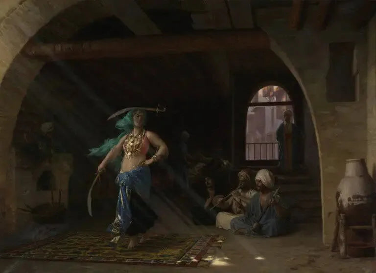 Almeh exécutant la danse de l'épée - Jean-Léon Gérôme image 1 tableau peint à l’huile sur toile