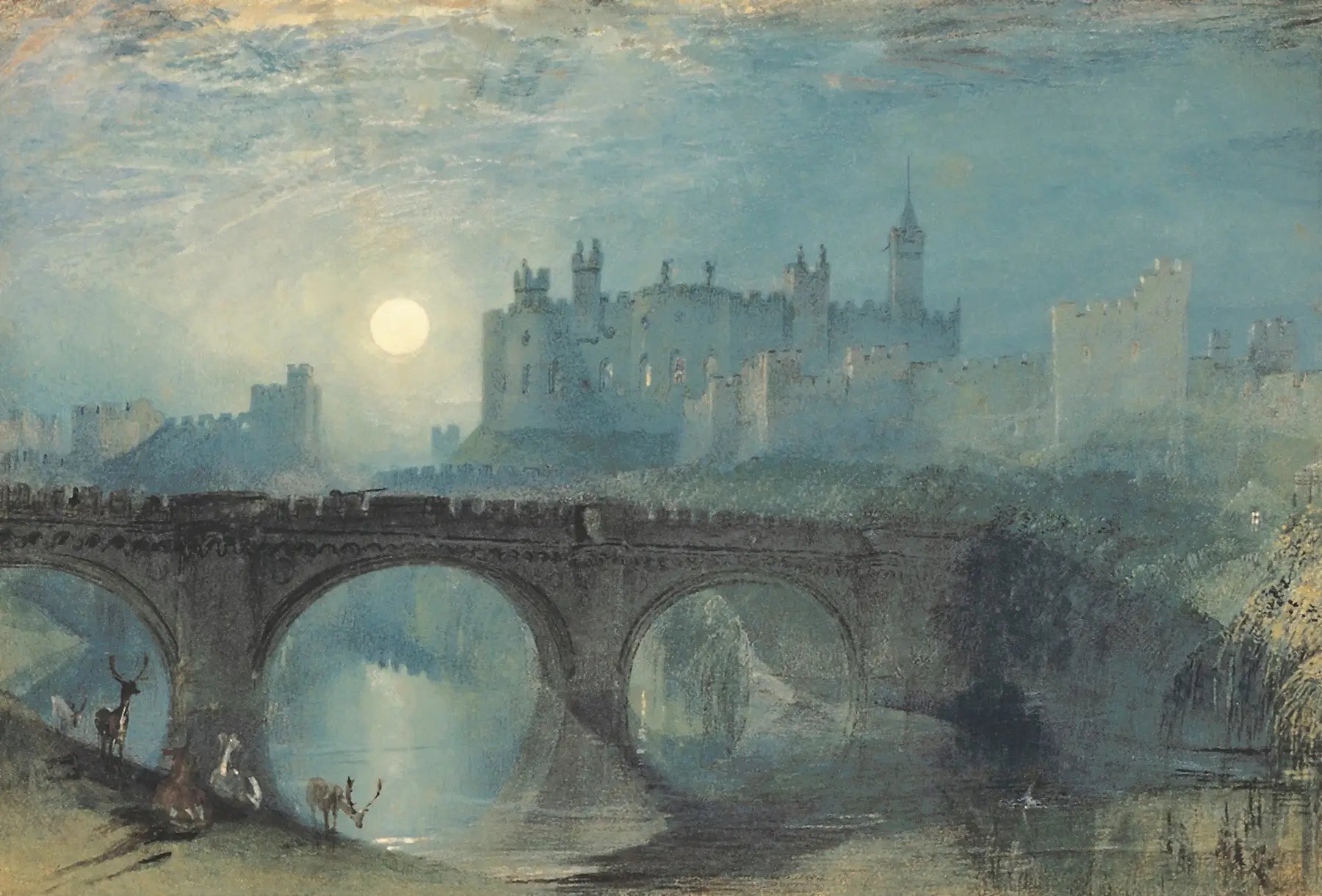 Alnwick Castle - J. M. W. Turner image 1 reproduction d’œuvre d’art à l’huile