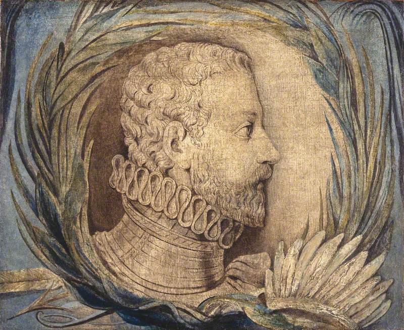 Alonso de Ercilla et Zúñiga (1533-1594) - William Blake image 1 copie de tableau peinte à la main