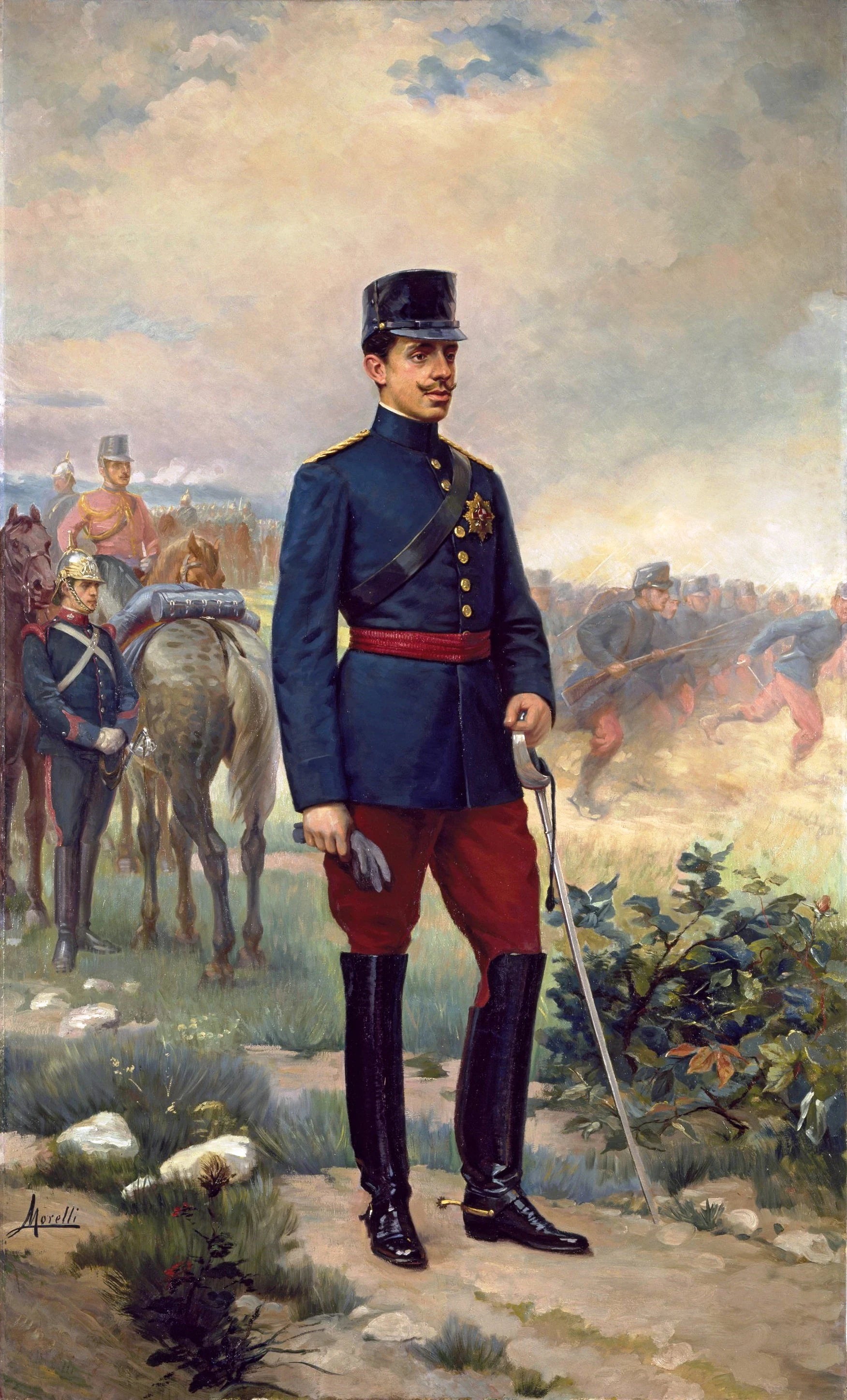 Alphonse XIII en uniforme de campagne - Víctor Morelli Sánchez-Gil