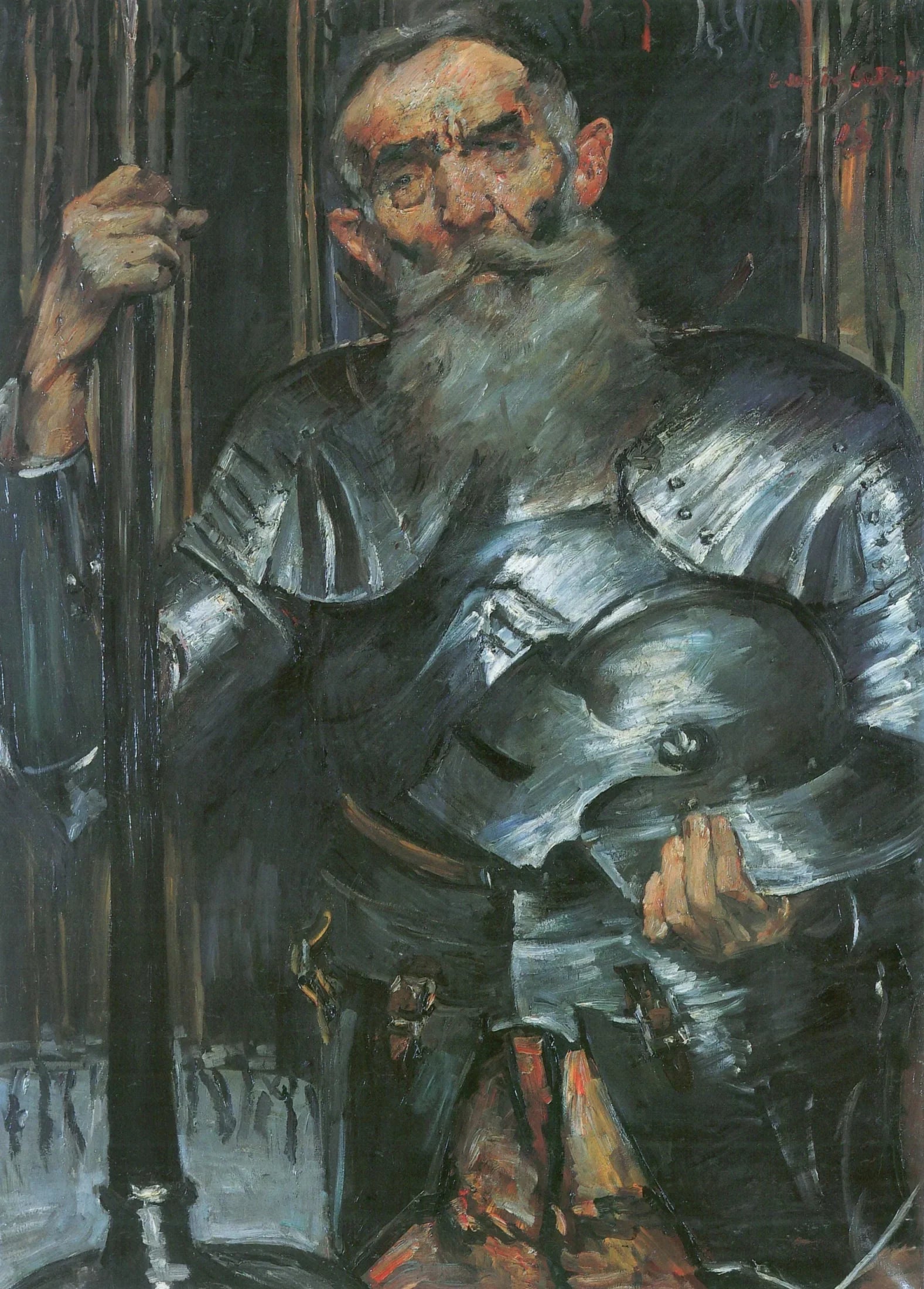 Alter Mann in Ritterrüstung - Lovis Corinth image 1 copie peinte à la main à l’huile