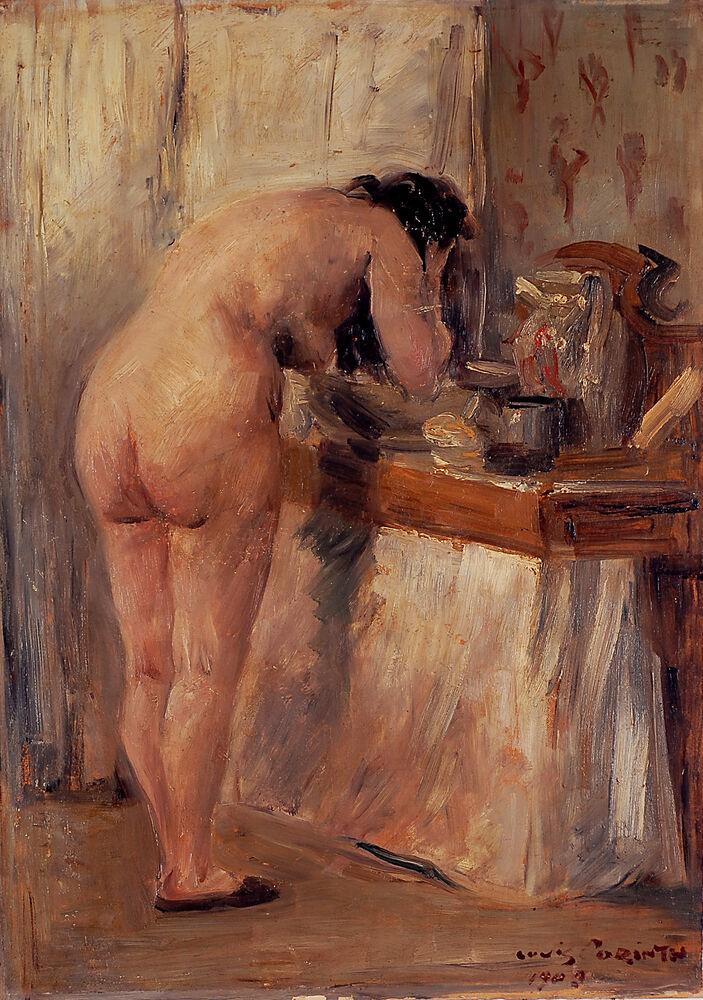 Am Waschtisch - Lovis Corinth image 1 reproduction de peinture à l’huile