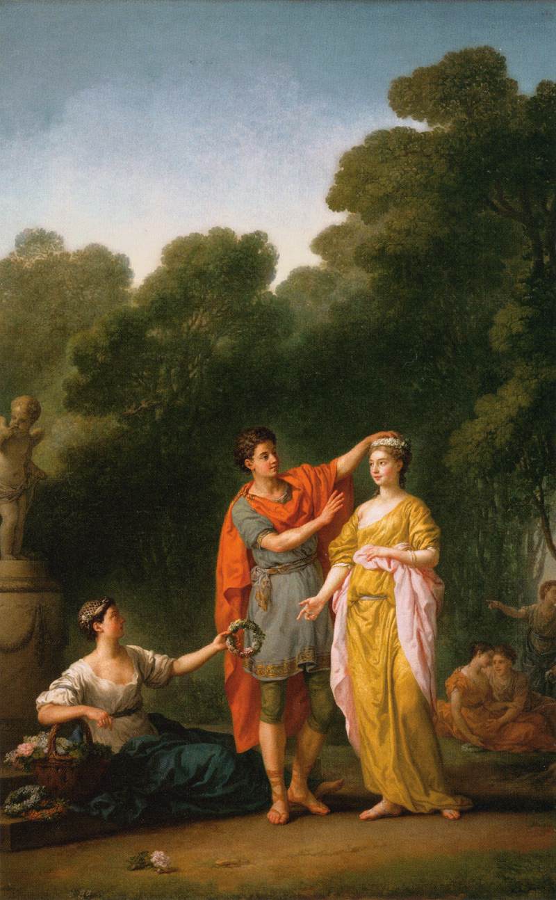 Amant couronnant sa maîtresse - Joseph-Marie Vien