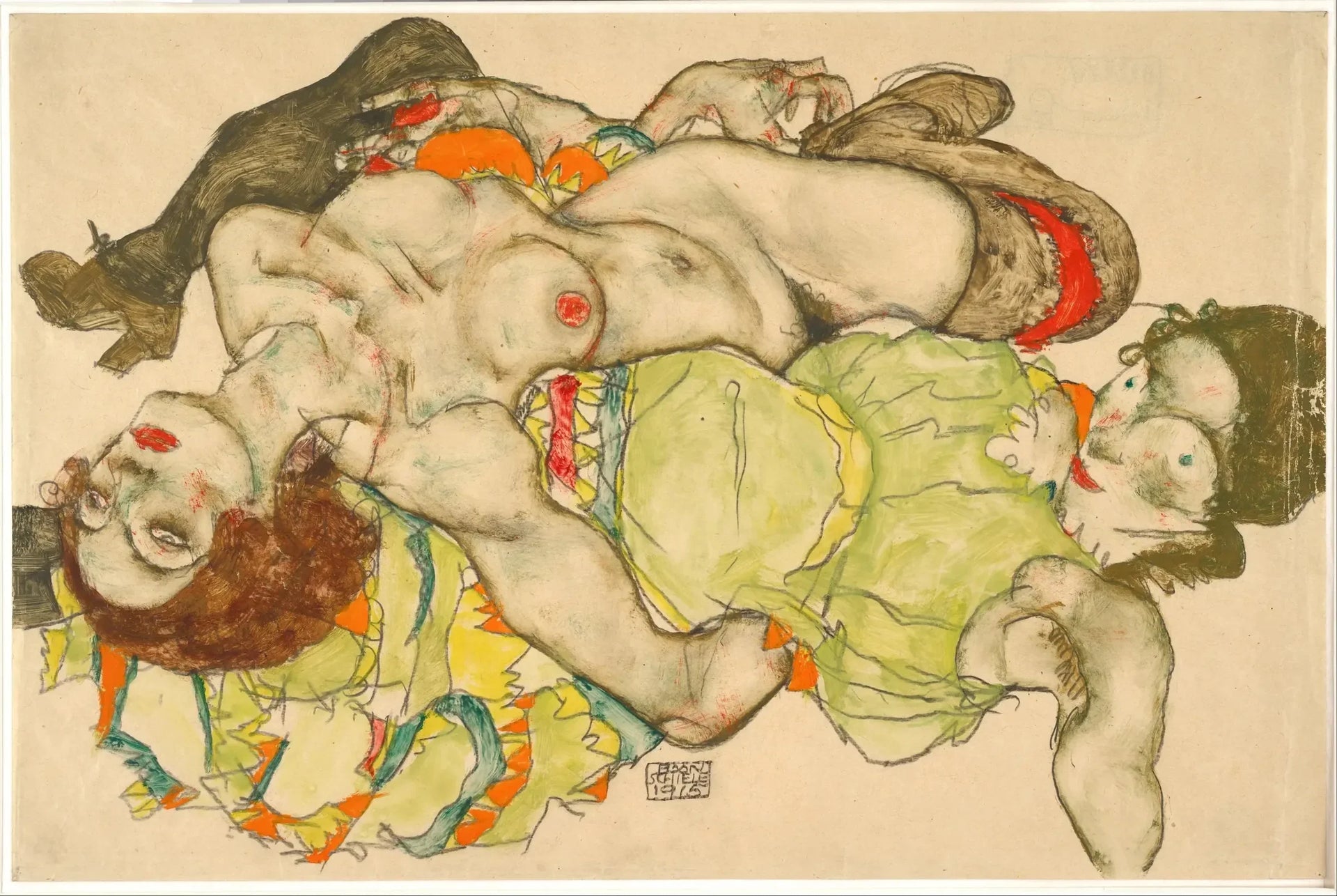 Amantes - Egon Schiele image 1 tableau peint à l’huile sur toile