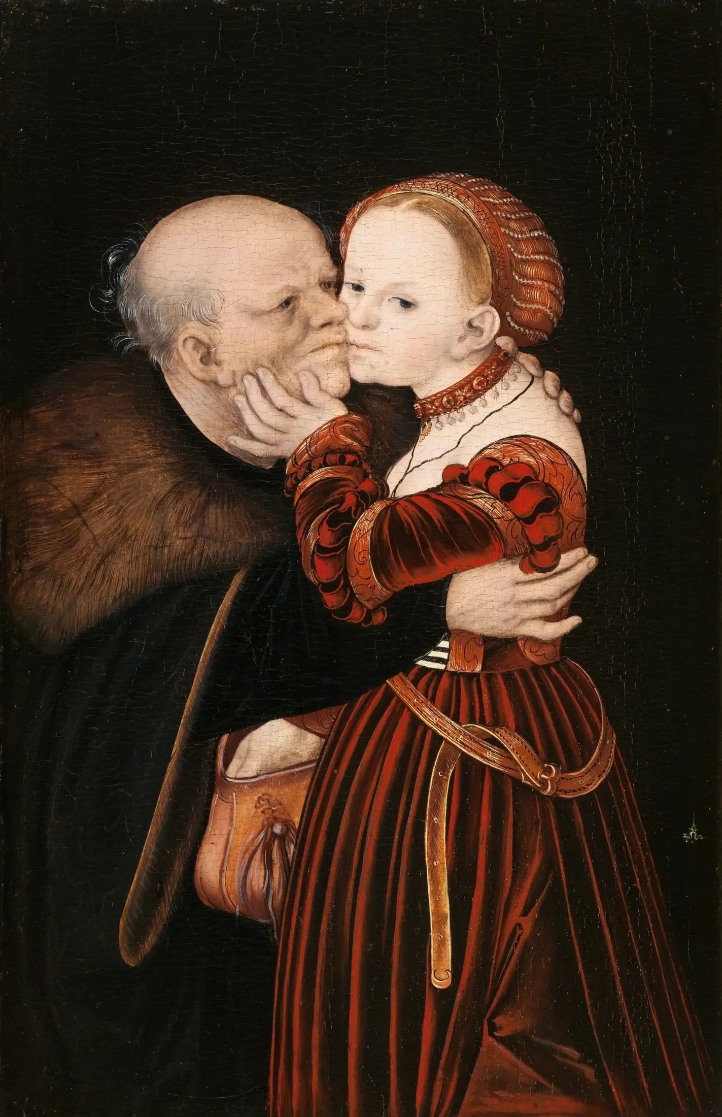 Amants mal assortis - Lucas Cranach the Elder image 1 copie de tableau peinte à la main