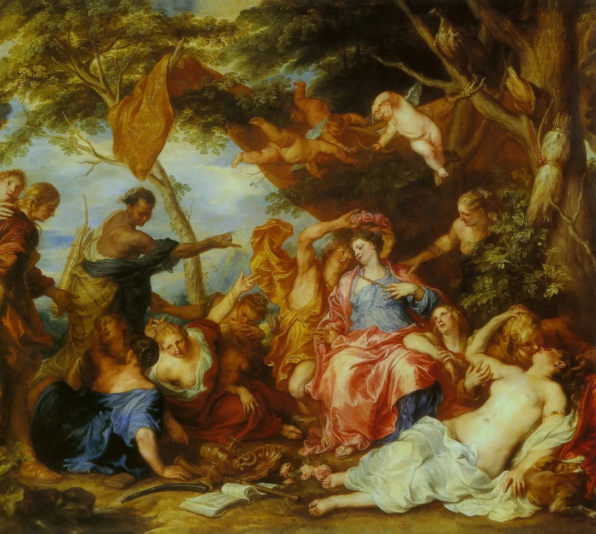 Amarillis et Mirtillo - Antoine van Dyck image 1 reproduction artisanale de tableau