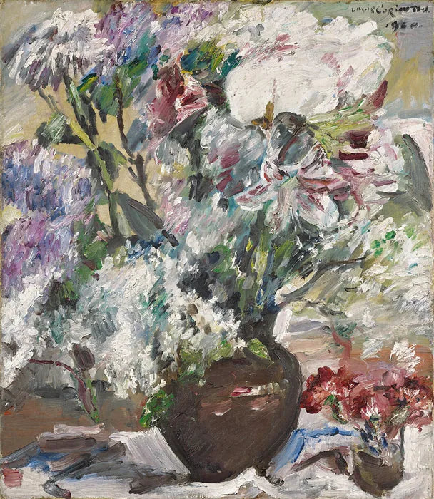 Amaryllis, Flieder und Anemonen - Lovis Corinth