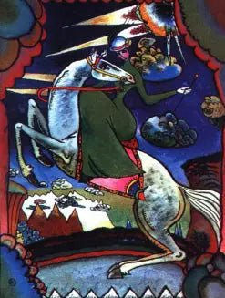 Amazone dans les montagnes - Vassily Kandinsky image 1 copie peinte à la main à l’huile