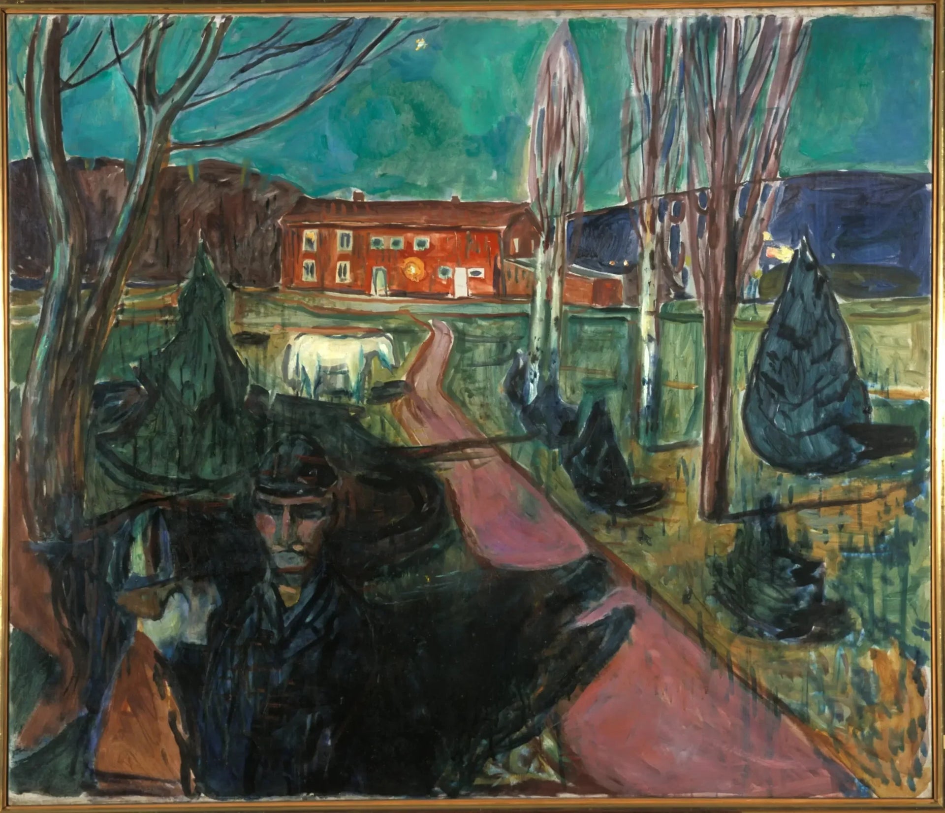 Ambiance de soirée - Edvard Munch image 1 copie peinte à la main à l’huile