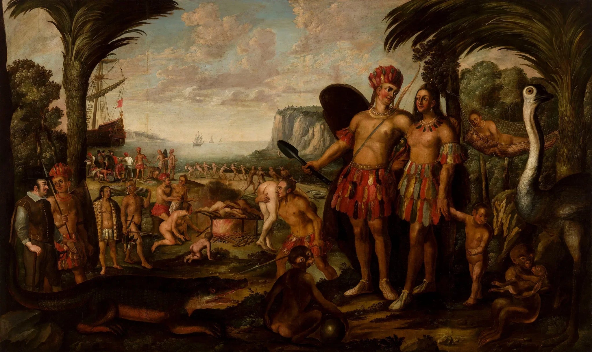 Amérique - Charles Le Brun image 1 copie peinte à la main à l’huile