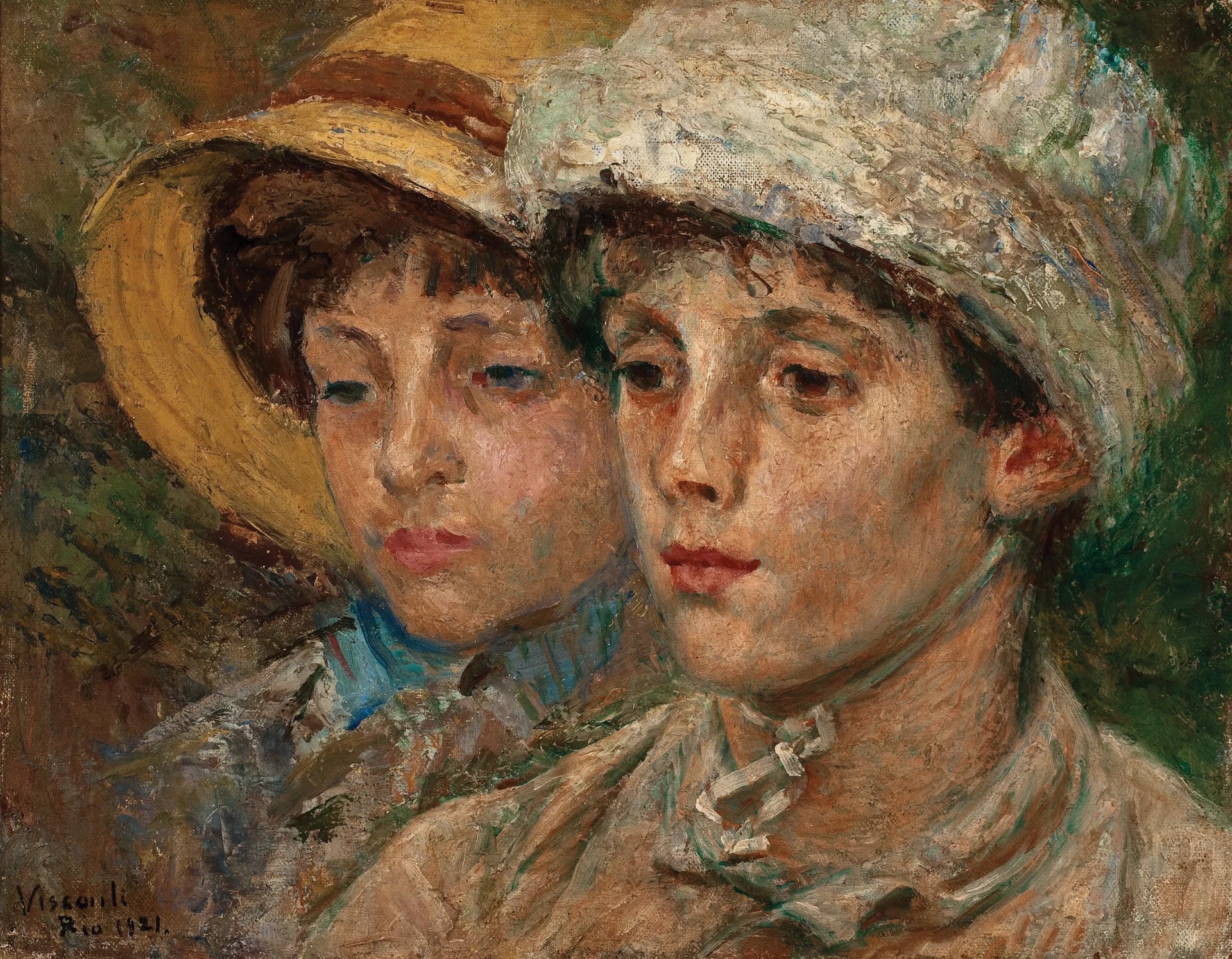 Amigos inseparáveis - Eliseu Visconti image 1 reproduction de peinture à l’huile