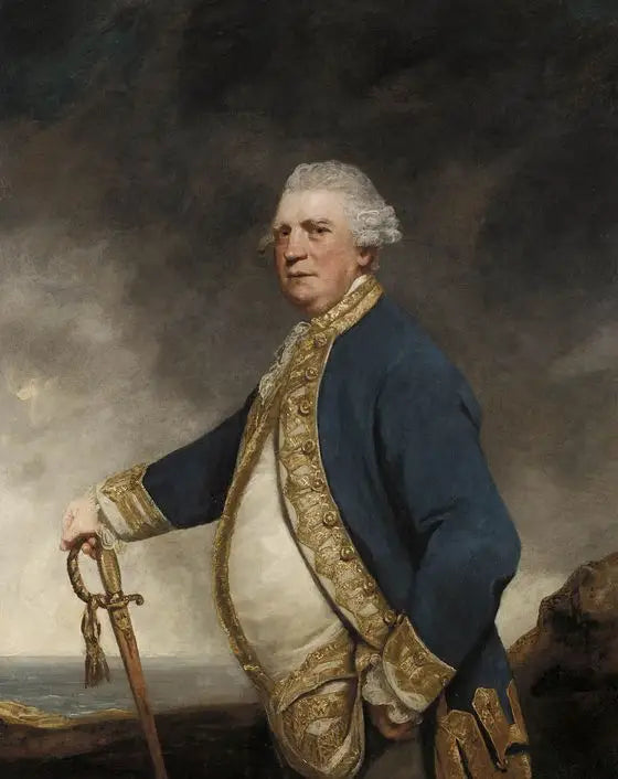 Amiral Augustus Keppel, 1725-86 - Joshua Reynolds image 1 reproduction artisanale de tableau