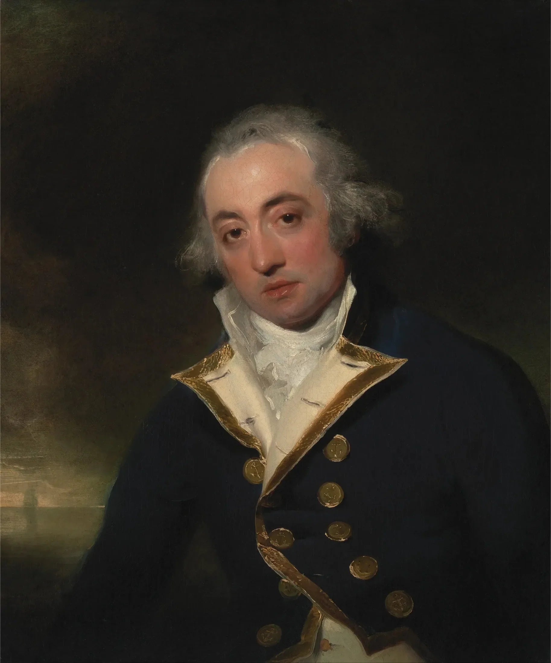 Amiral John Markham - Thomas Lawrence image 1 tableau peint à l’huile sur toile