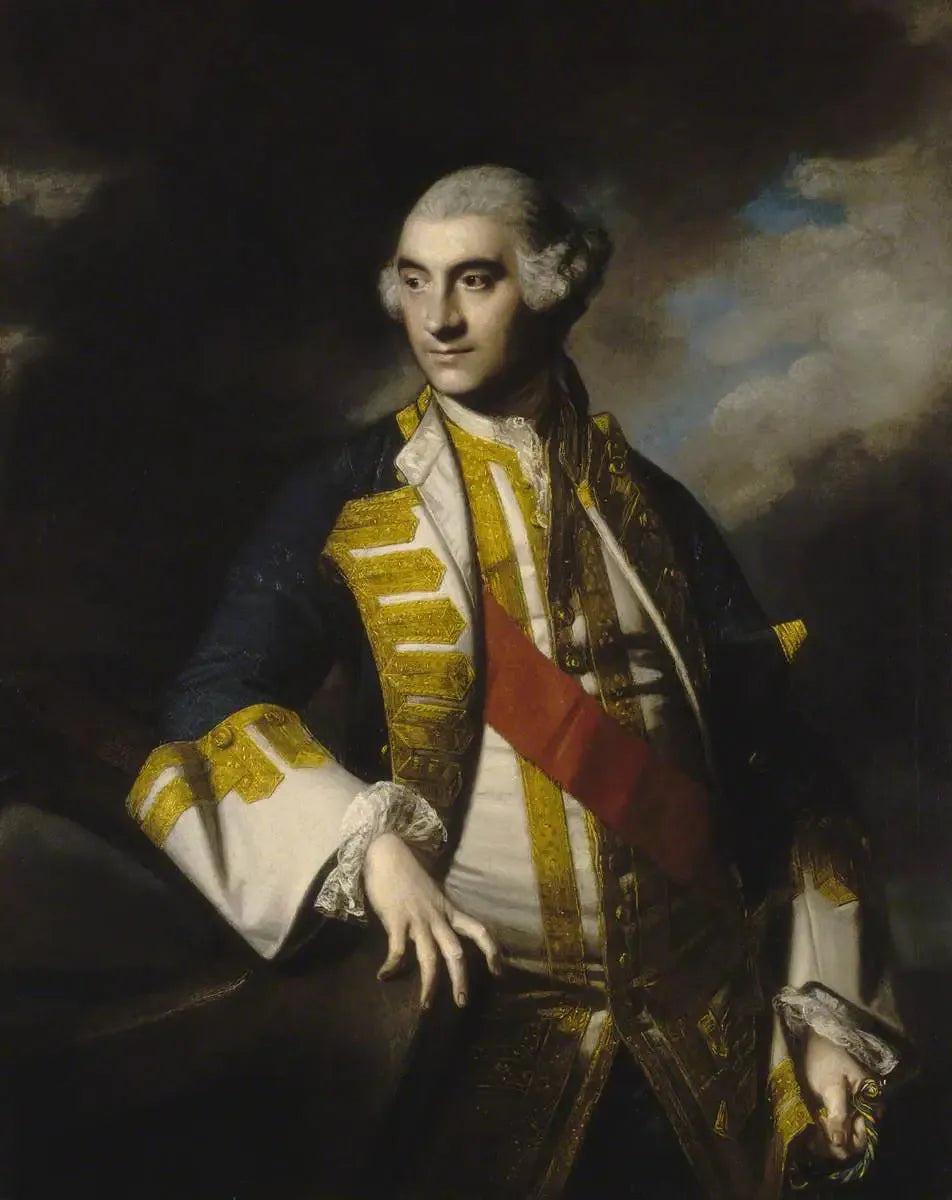 Amiral Sir Charles Saunders, vers 1713-1775 - Joshua Reynolds image 1 reproduction artisanale de tableau