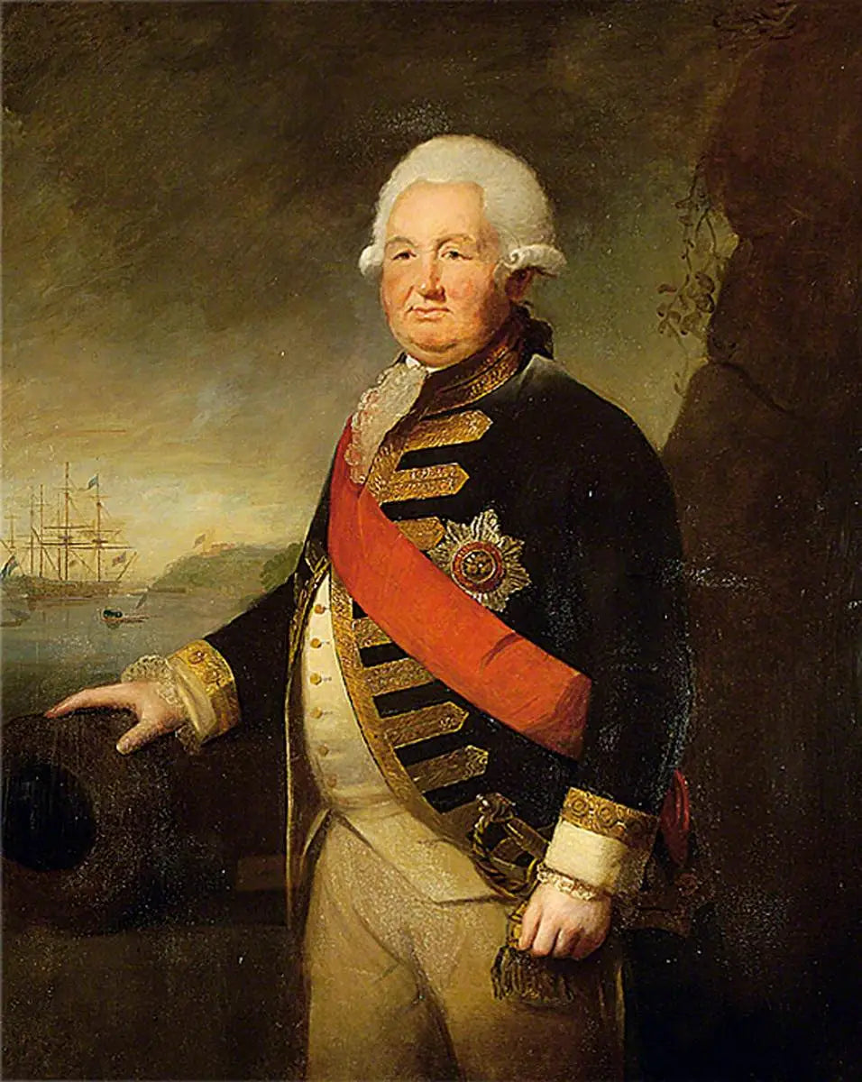 Amiral Sir Edward Hughes (1720–1794) - Joshua Reynolds image 1 reproduction de peinture à l’huile
