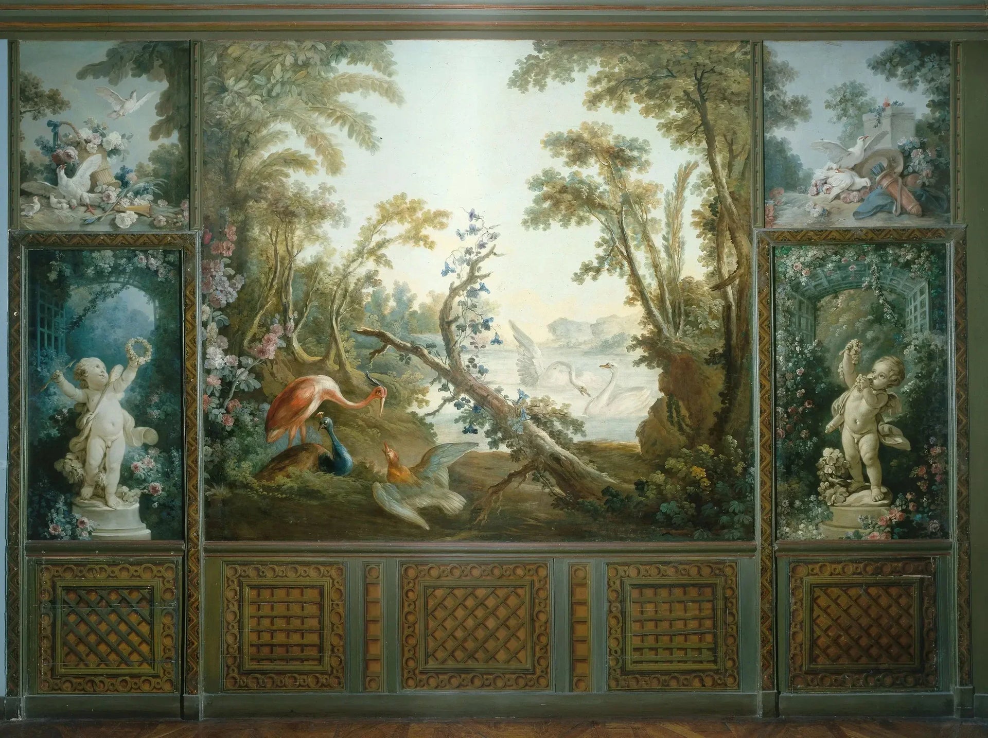 Amour aux raisins - François Boucher image 1 copie peinte à la main à l’huile