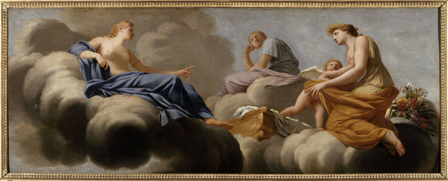 L'Amour, réprimandé par sa mère, se réfugie dans les bras de Cérès - Eustache Le Sueur