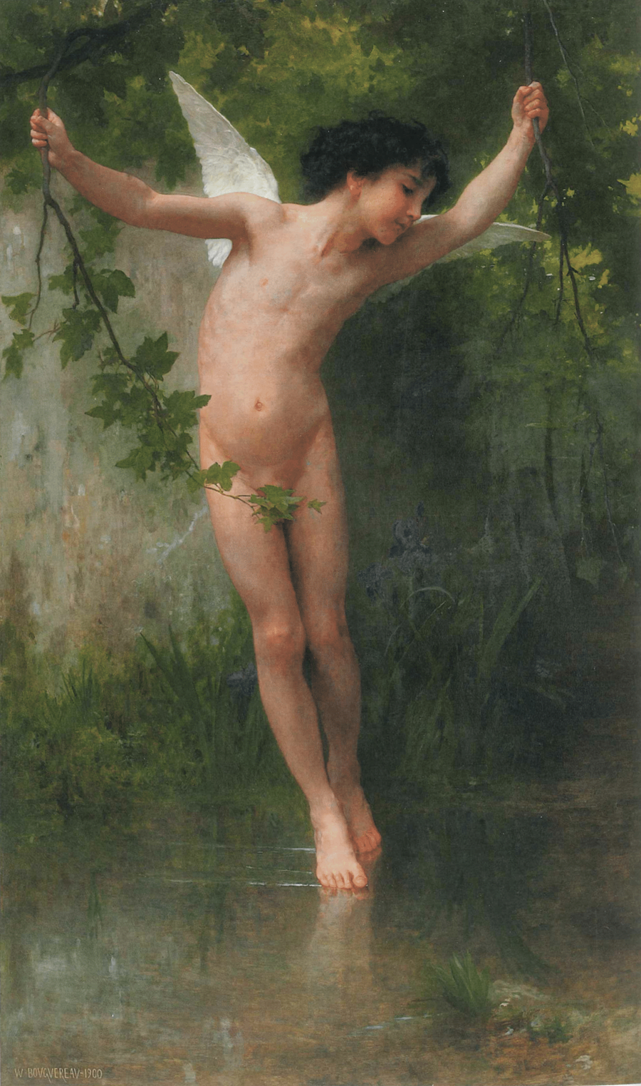 L’Amour voltigeant sur les eaux - Bouguereau