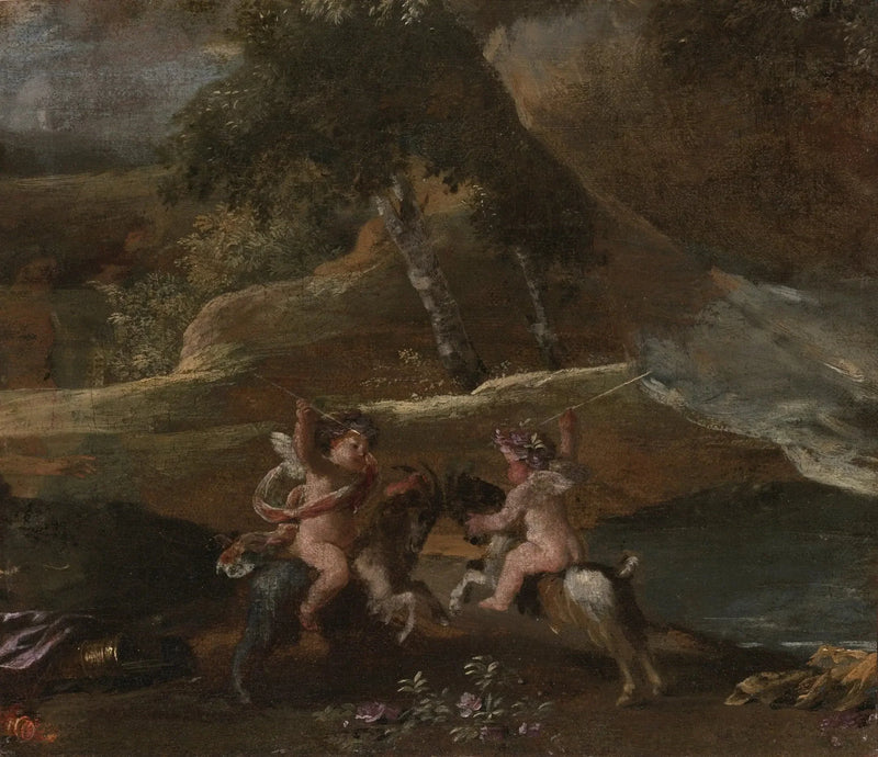 Amours chevauchant des boucs - Nicolas Poussin