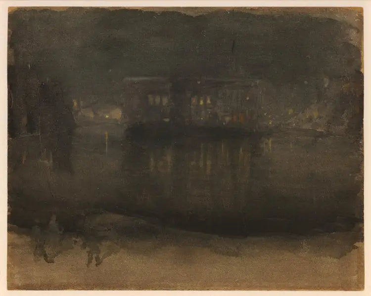Amsterdam Nocturne - James Abbott McNeill Whistler image 1 reproduction artisanale de tableau