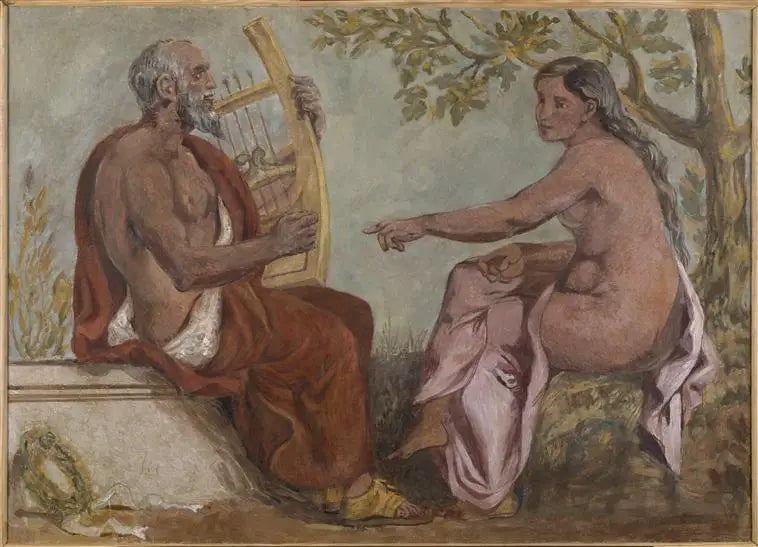Anacréon et une jeune fille - Eugène Delacroix