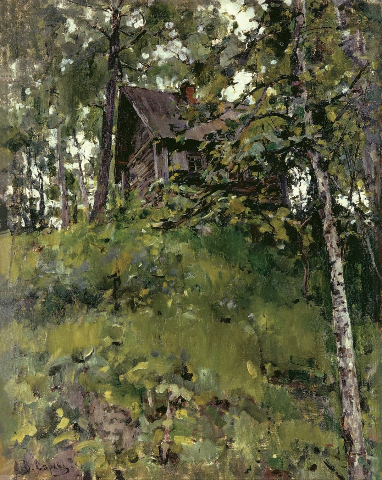 Ancien établissement de bains à Domotkanovo - Valentin Serov image 1 copie de tableau peinte à la main
