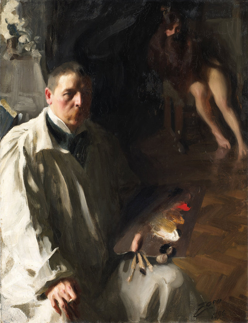 Autoportrait avec modèle - Anders Zorn